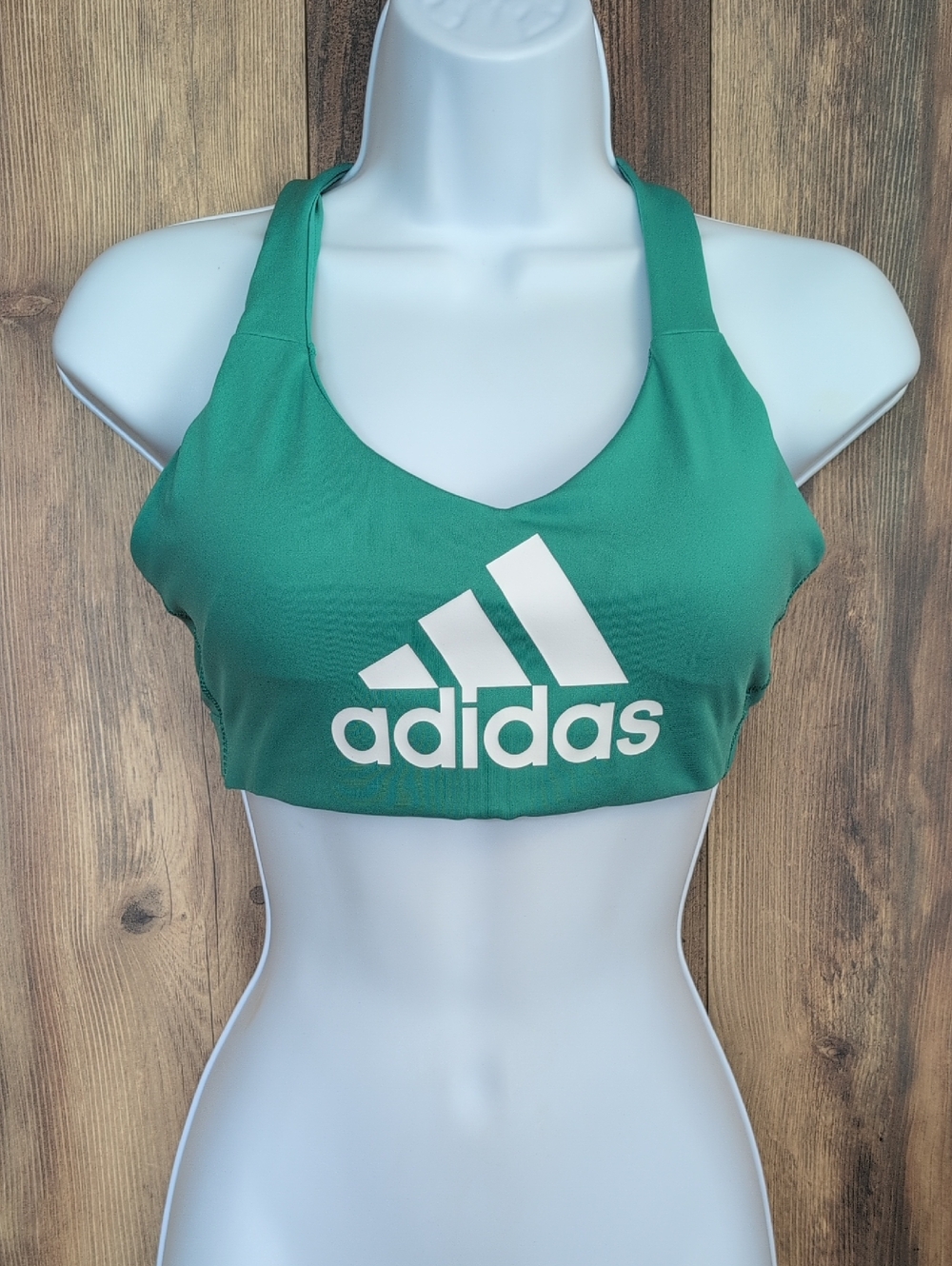 adidas Teal Logo Sports Bra with Racerback M 545A